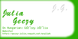julia geczy business card
